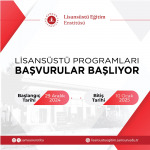 2024-2025 Bahar Yarıyılı Lisansüstü Başvuruları