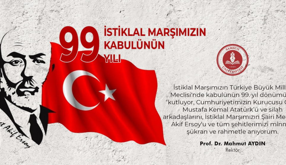 Rektör Prof. Dr. Mahmut Aydın’ın 12 Mart İstiklal Marşının Kabulü ve Mehmet Akif Ersoy’u Anma Günü Mesajı