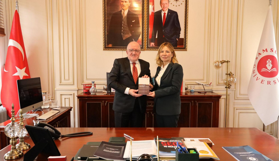 Ondokuz Mayıs Üniversitesi Rektörü Prof. Dr. Fatma Aydın’dan, Rektörümüz Prof. Dr. Mahmut Aydın’a Ziyaret