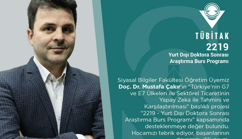 Öğretim Üyemizden TÜBİTAK Proje Başarısı