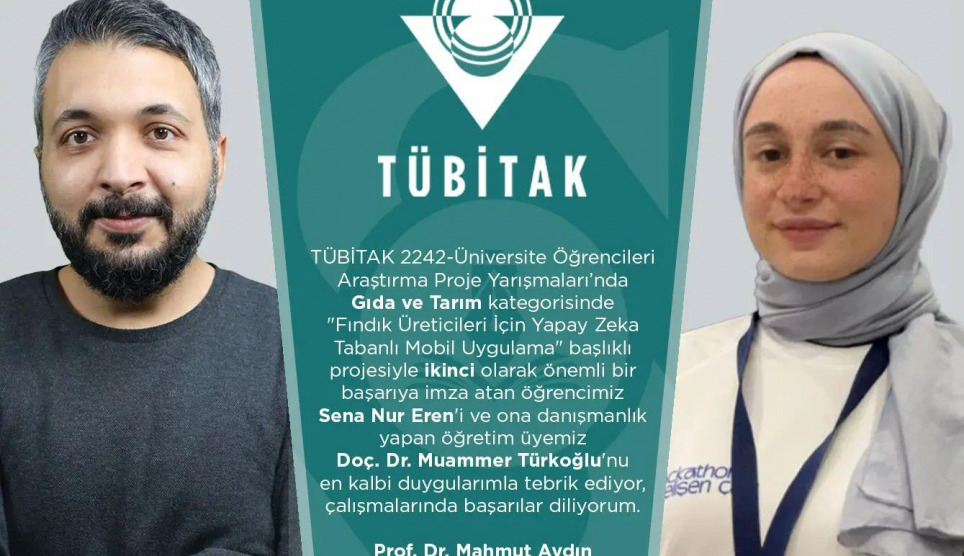 Öğretim Üyemiz ve Öğrencisinden TÜBİTAK Proje Başarısı