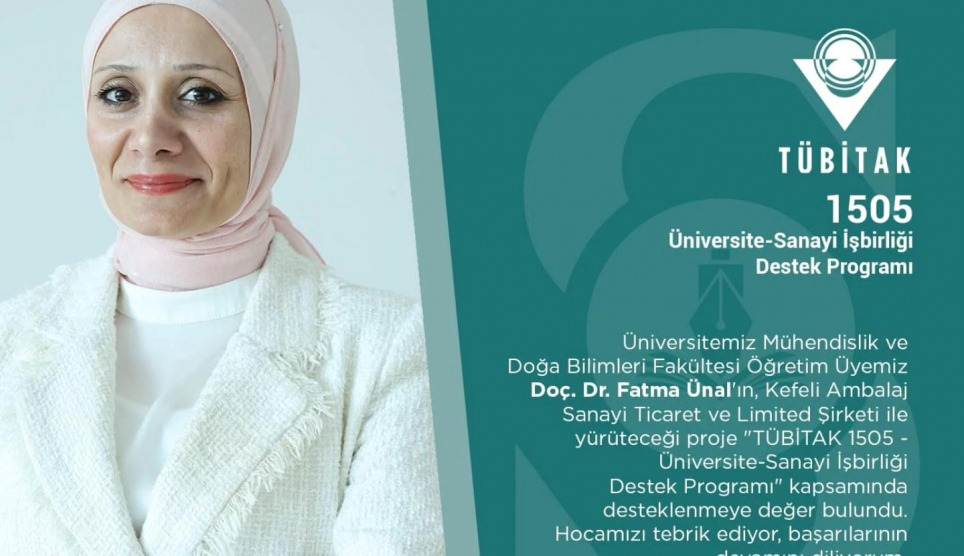 Doç. Dr. Fatma Ünal’dan TÜBİTAK Proje Başarısı