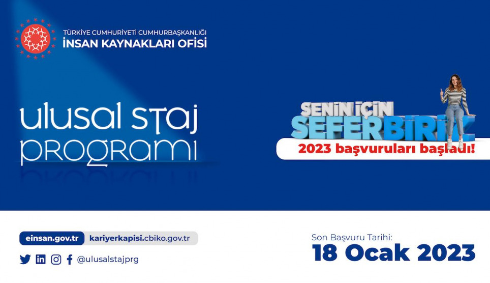 Ulusal Staj Programı 2023 Başvuruları