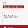 Felsefe ve Din Bilimleri Tezli Yüksek Lisans Programımız Açıldı