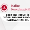 Birim İç Değerlendirme Raporu