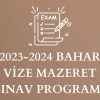 2023-2024 Bahar Vize Mazeret Sınav Programı