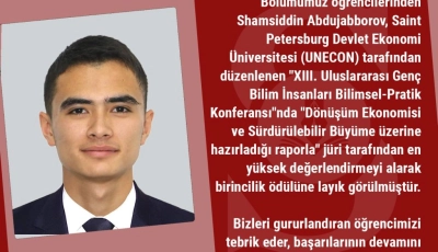 Ekonomi ve Finans Bölümü Öğrencimizden Uluslararası Başarı!