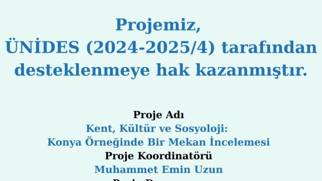 Sosyoloji Topluluğu tarafından yürütülen proje, ÜNİDES kapsamında desteklenmeye değer görüldü!