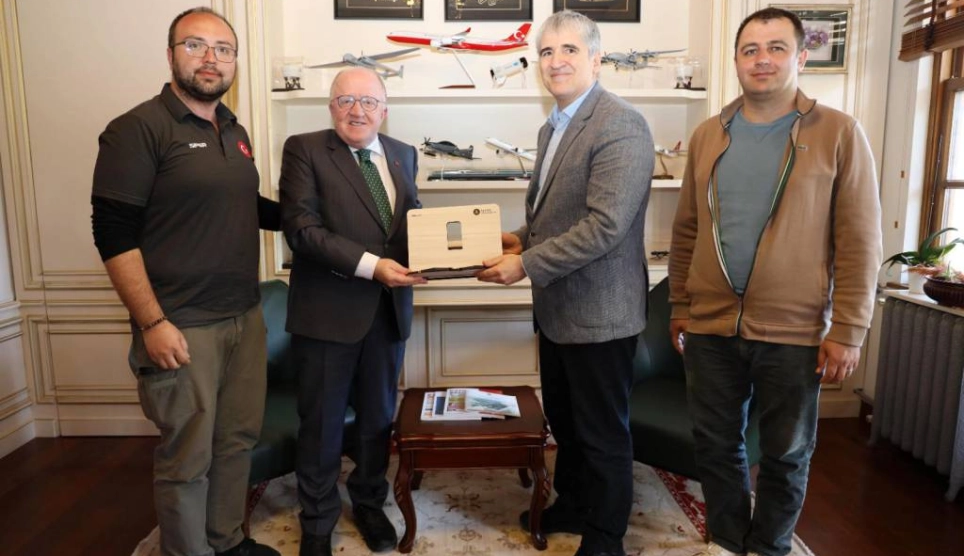ASELSAN Heyetinden Rektörümüz Prof. Dr. Mahmut Aydın’a Ziyaret