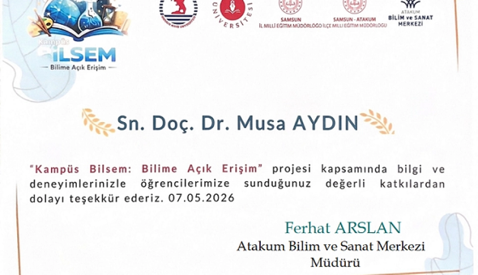 Kampüs Bilsem Yapay Zeka Eğitimi Atölyesi