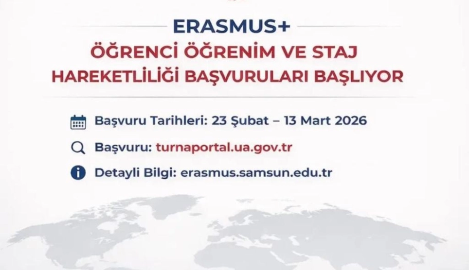 Erasmus+ Öğrenci Öğrenim ve Staj Hareketliliği Başvuruları