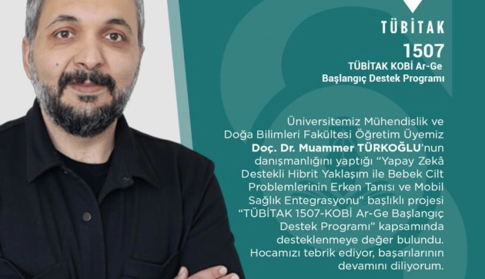 Doç. Dr. Muammer Türkoğlu’ndan TÜBİTAK Proje Başarısı