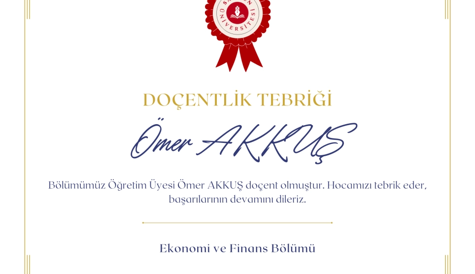 Doçentlik Tebriği